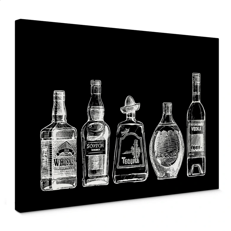 Canvas 5 Bottles of Fun 
