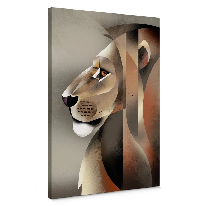 Leinwandbild Braun - Lion 