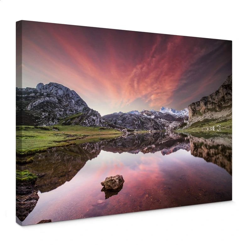 Leinwandbild Cuadrado - Dawn at Los Lagos 