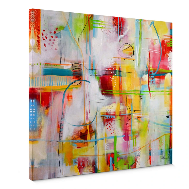 Lienzo Fedrau - En el caos de las emociones - Cuadrado 