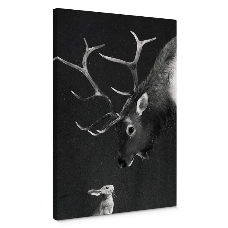 Leinwandbild Graves - Deer and Rabbit 