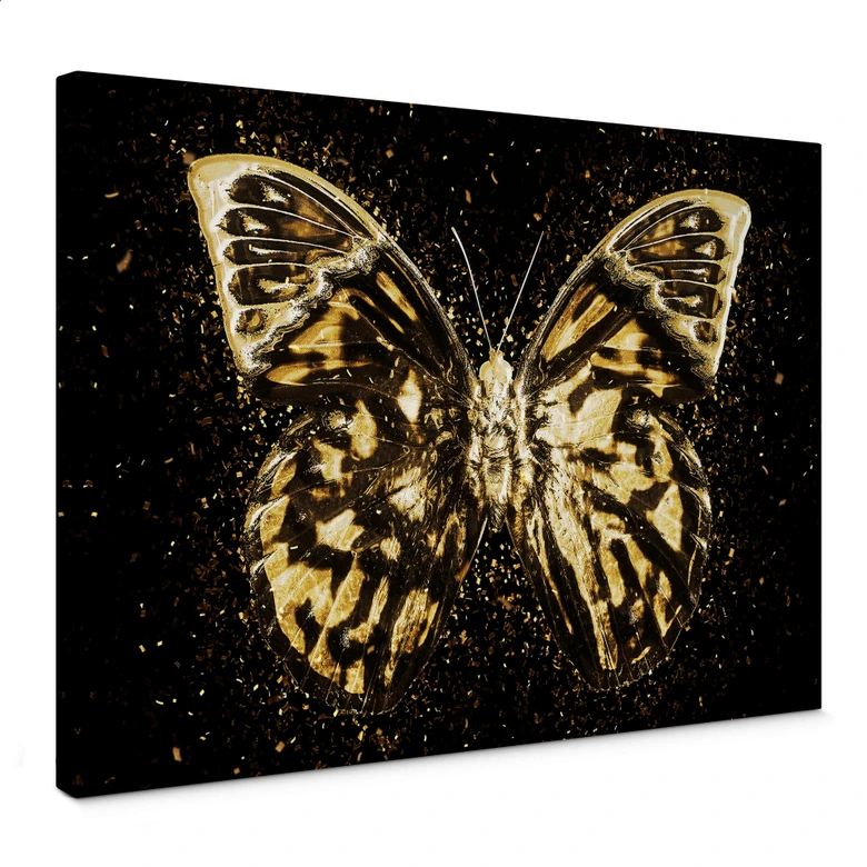 Leinwandbild Hugonnard - Goldener Schmetterling 