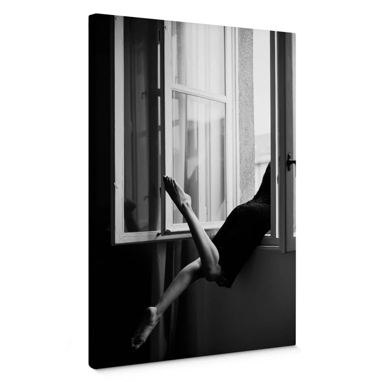 Leinwandbild Kijurko - Am Fenster 