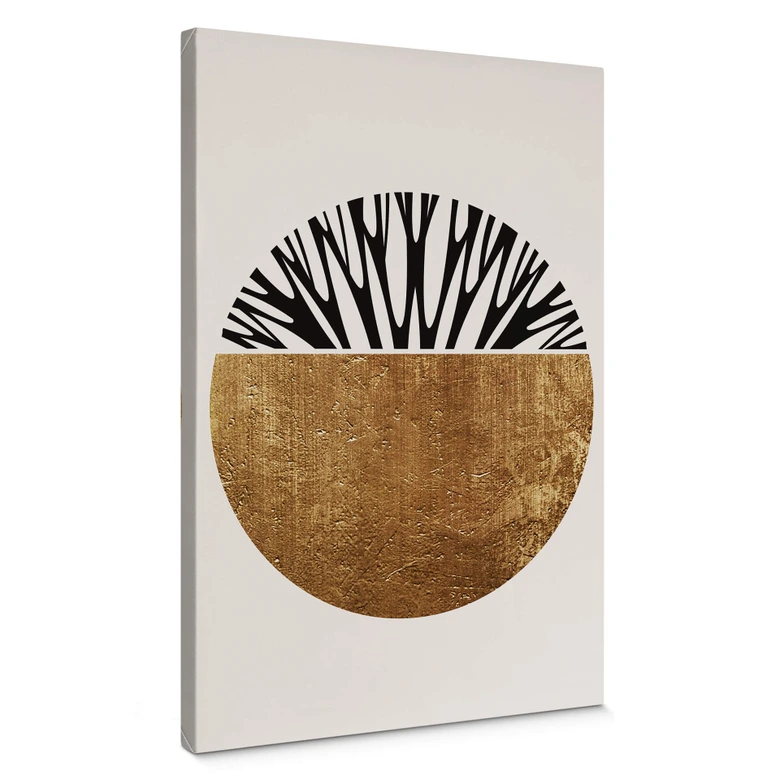 Obraz na płótnie Kubistika - Drzewo życia - złoty 