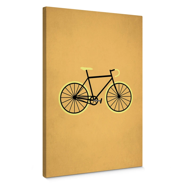 Leinwandbild Kubistika - Fahrrad Liebe 