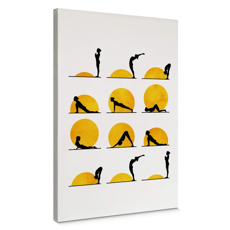 Canvasbillede - Kubistika - Yoga 