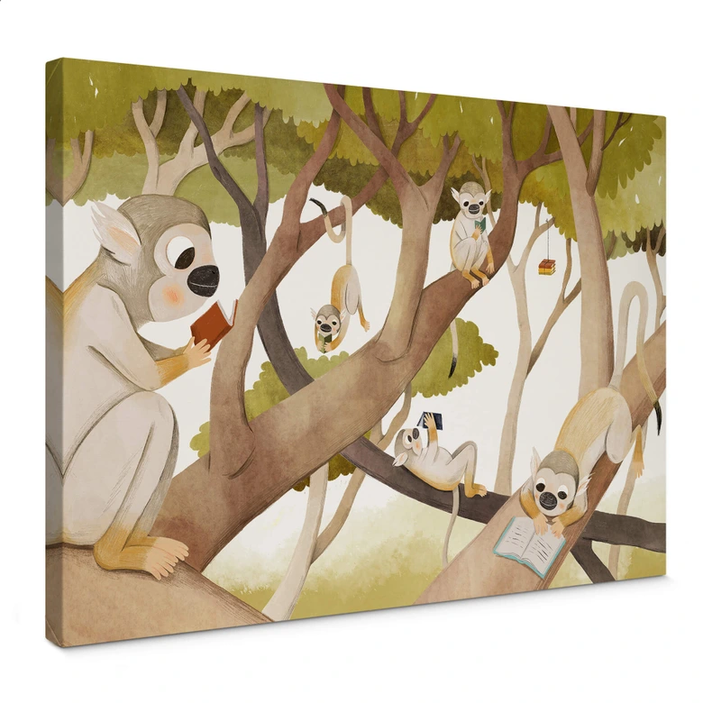 Lienzo Loske - Monos listos 