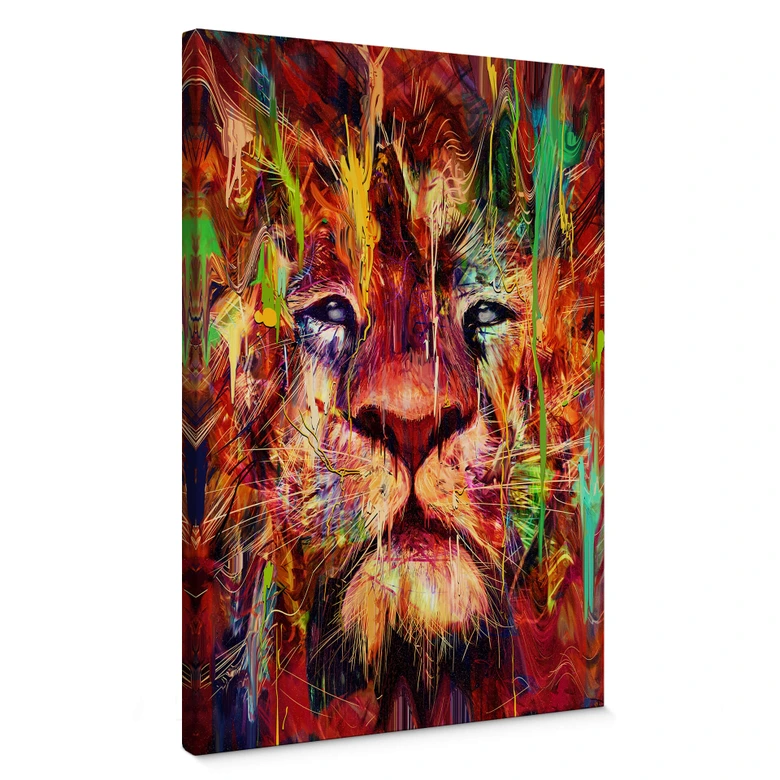 Leinwandbild Nicebleed - Lion Red 