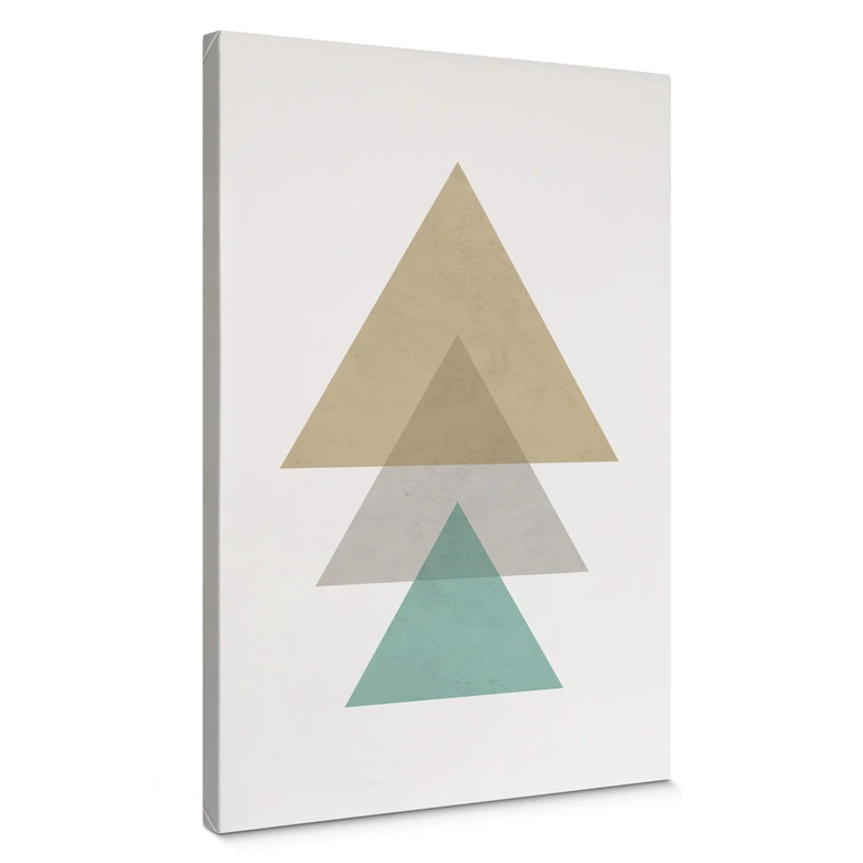 Tableau en toile Nouveauprints - Triangles aqua 