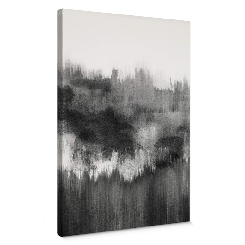 Leinwandbild Nouveauprints - Watercolour Brush Strokes (schwarz) 
