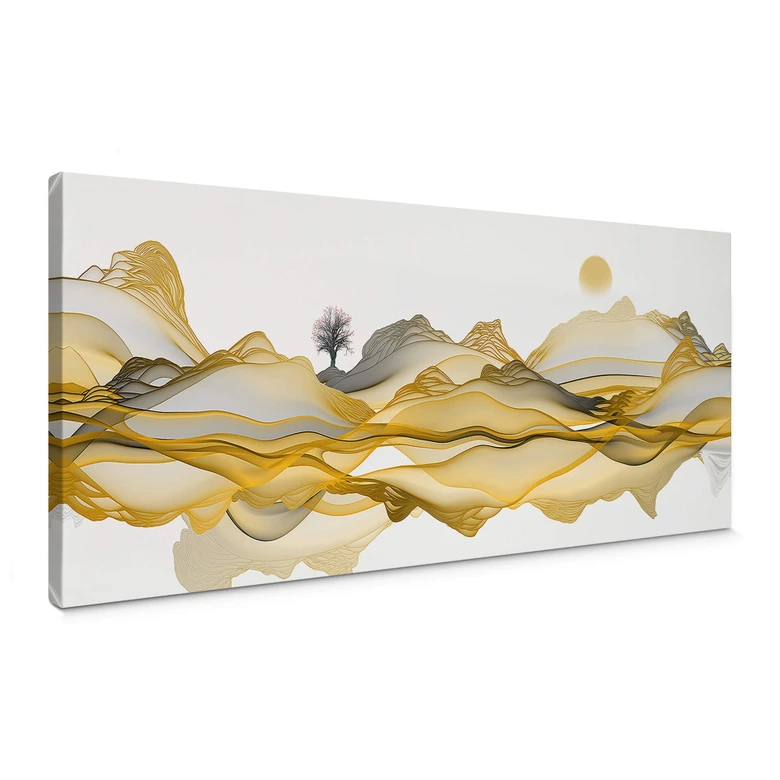 Lienzo montañas doradas - Panorama 