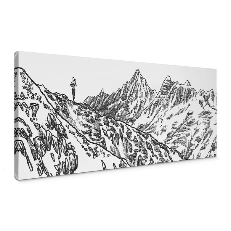 Tableau sur toile Sparshott - La randonnée en montagne - Panorama 
