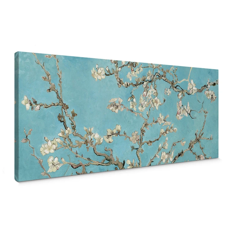Tableau sur toile van Gogh - Fleurs d’amandier - Panorama 