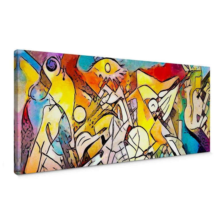 Leinwandbild Zamart - Hommage an Picasso - Chaos - Panorama 