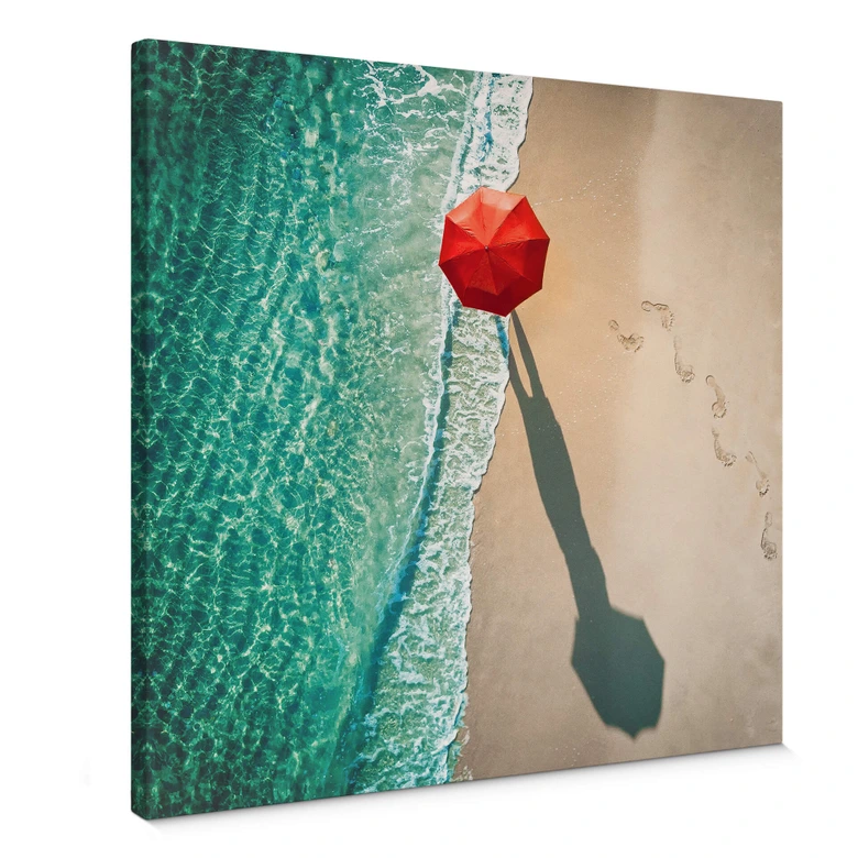 Leinwandbild Ambra - Am Meer entlang - Quadratisch 