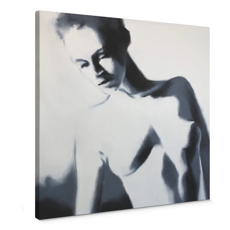 Lienzo Schmucker - Karla - Blanco y negro - Cuadrado 