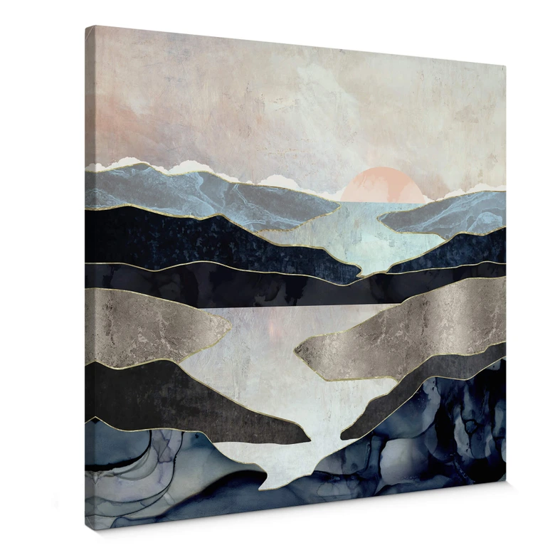 Tableau sur toile SpaceFrog Designs - Lac de montagne  