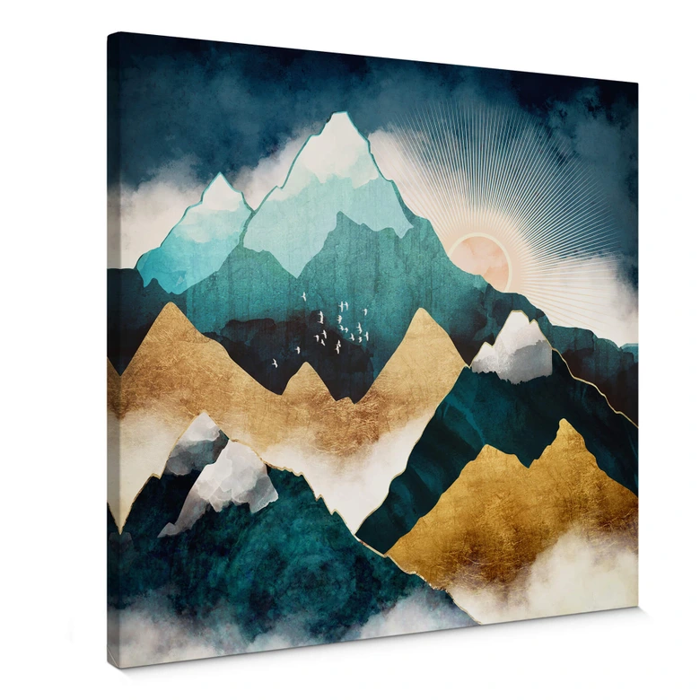 Leinwandbild SpaceFrog Designs - Tagesanbruch - Quadratisch 