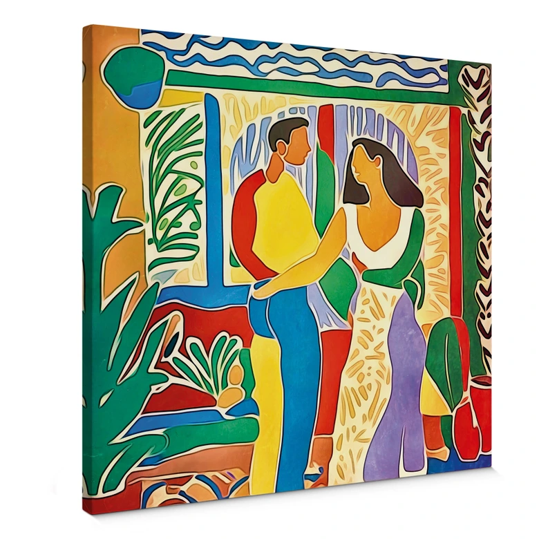 Tableau sur toile Amoureux - Inspiré par Matisse - Zamart 