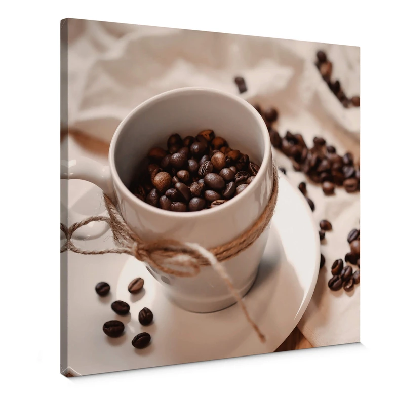 Leinwandbild Kaffee Zauber - Quadratisch 