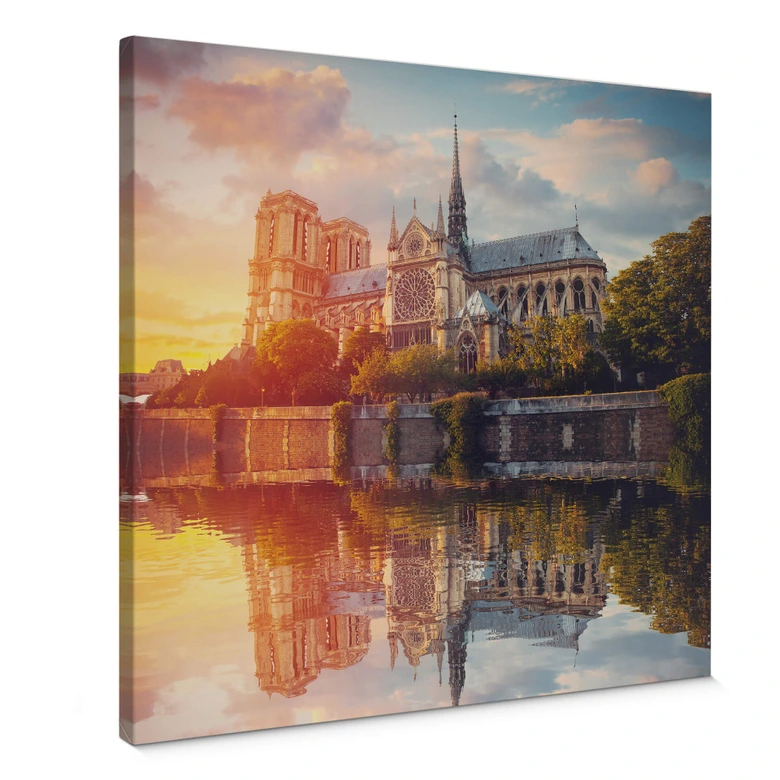 Leinwandbild Notre Dame Paris - Quadratisch 