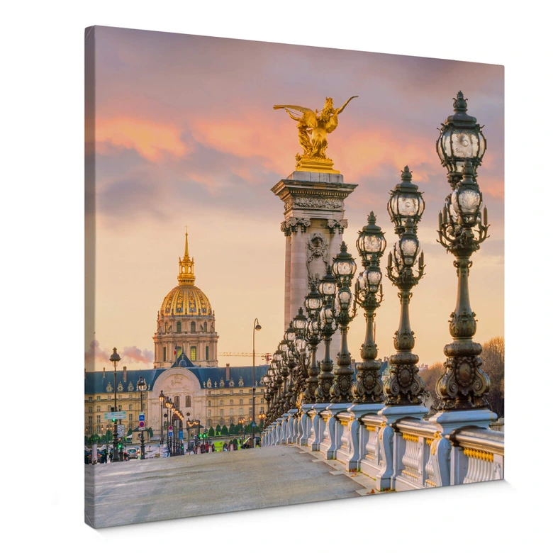 Leinwandbild Pont Alexandre III - Quadratisch 