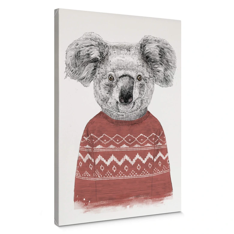 Canvas Solti - Koala in de Winter 