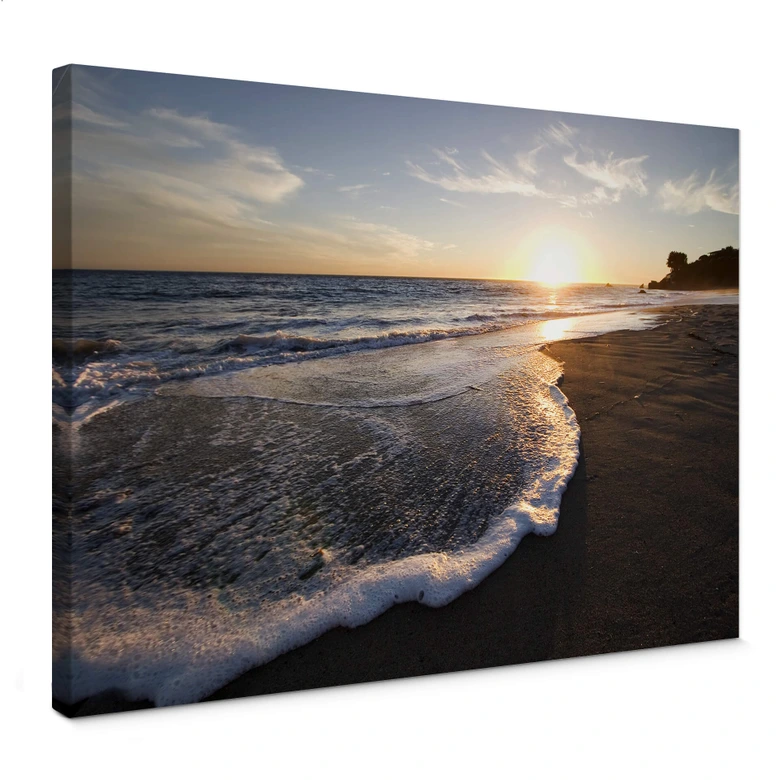 Canvastavla solnedgång vid havet 