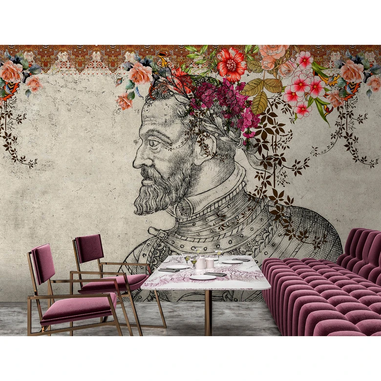 Livingwalls Fototapete Walls by Patel 3 In The Gallery 2 bunt, grau, orange, gelb, pink 