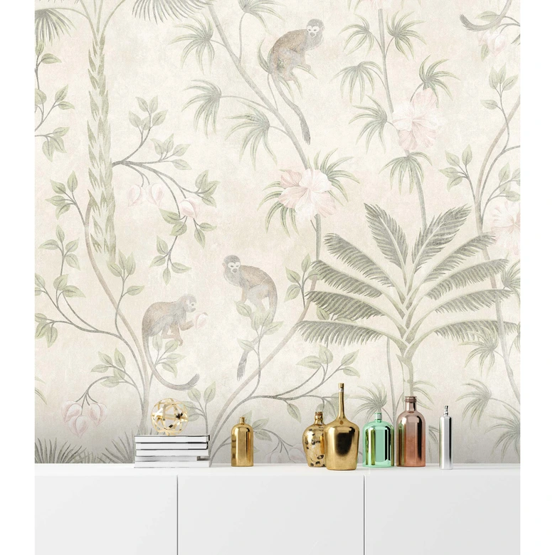 Livingwalls Fototapete Walls by Patel 3 Life In The Trees 2 grün, beige, braun 