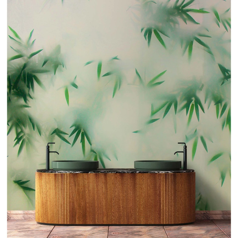 Fotomural Paredes de Patel 3 Panda`S Paradise 2 verde, beige 