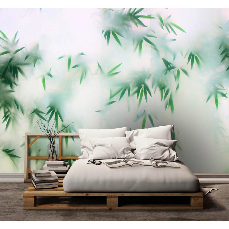 Livingwalls Fototapete Walls by Patel 3 Panda`S Paradise 3 grün, weiß, beige 