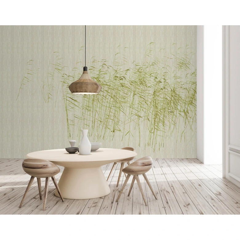Livingwalls Fototapete Walls by Patel 3 At The Pond 1 grün, beige 