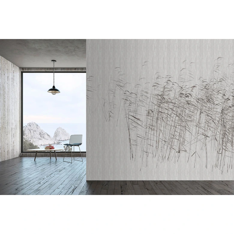 Livingwalls Fototapete Walls by Patel 3 At The Pond 2 grau 