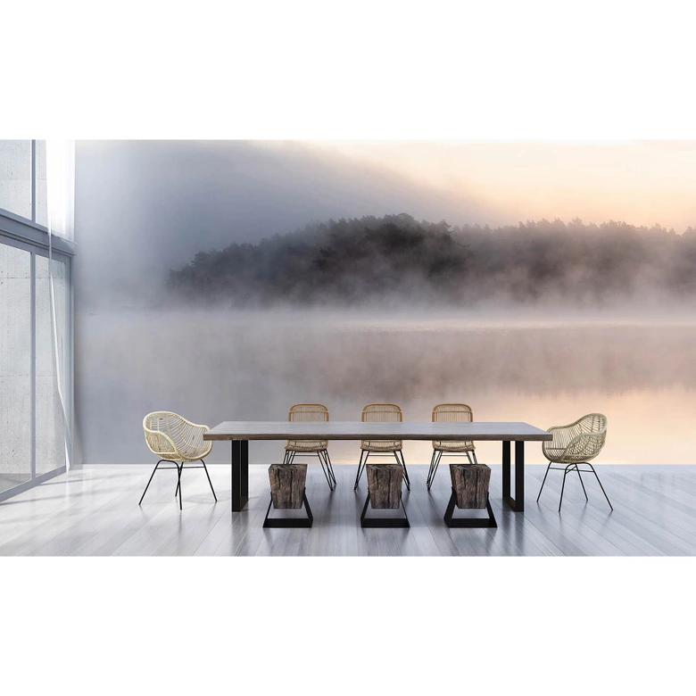 Fotomural Paredes de Patel 3 Avalon 1 azul, gris, beige, negro 