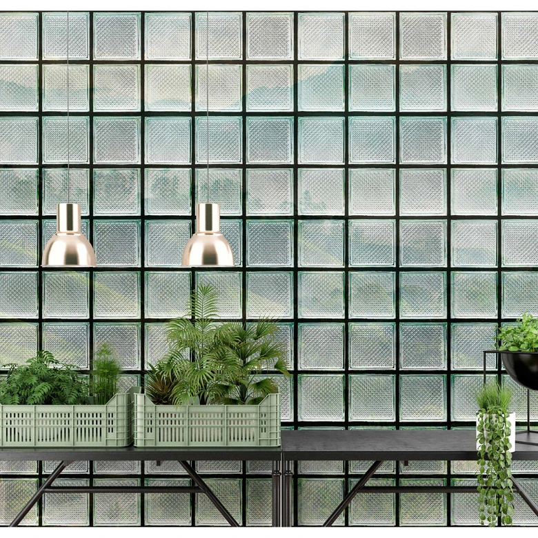 Livingwalls Fototapete Walls by Patel 3 Greenhouse 3 grün, grau, schwarz, weiß 