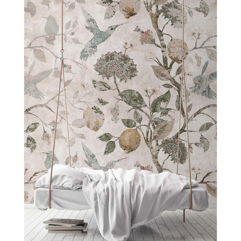Livingwalls Fototapete Walls by Patel 3 In The Lemontree 1 beige, braun, grün 