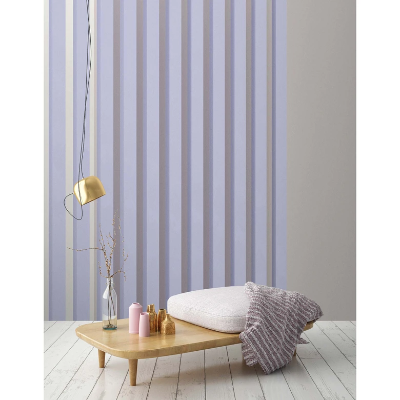 Livingwalls Fototapete Walls by Patel 3 Illusion Room 1 blau, grau 