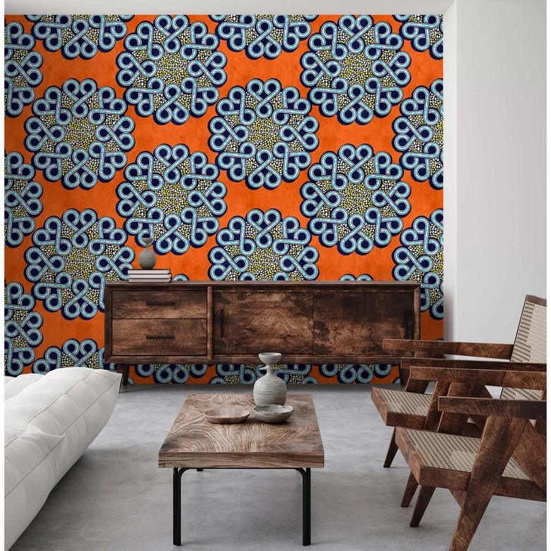 Livingwalls Fototapete Walls by Patel 3 Dakar 2 orange, blau, gelb 