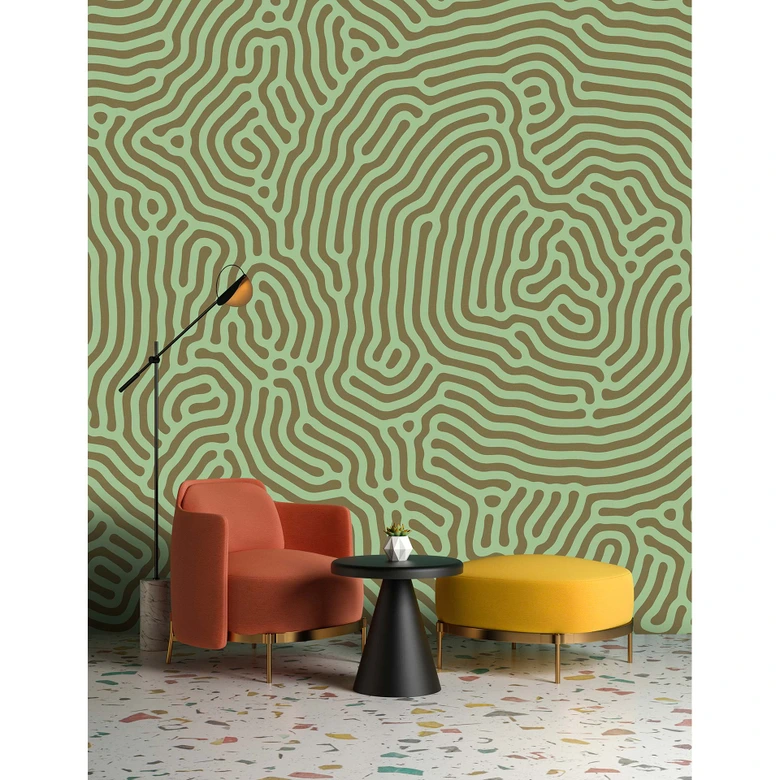 Livingwalls Fototapete Walls by Patel 3 Sahel 1 grün, beige 