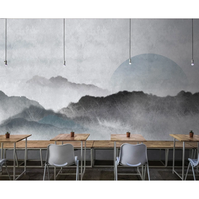 Livingwalls Fototapete Walls by Patel 3 Akaishi 2 grau, blau 