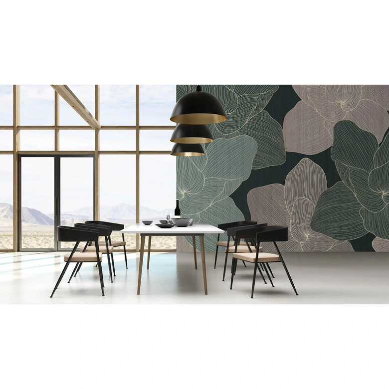 Livingwalls Fototapete Walls by Patel 3 Secret Place 2 grün, grau, gold 