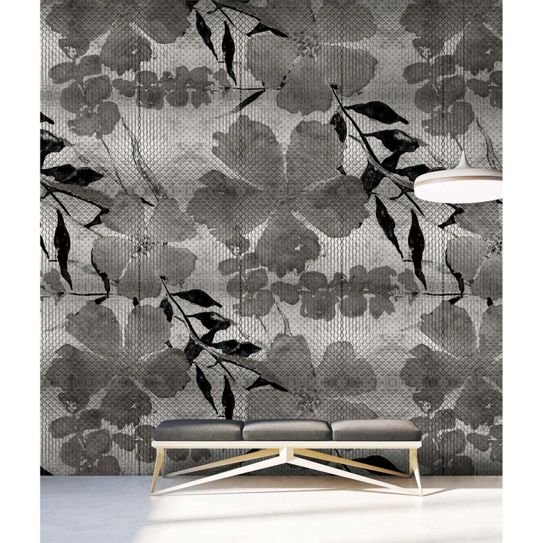 Livingwalls Fototapete Walls by Patel 3 Odessa 3 grau, schwarz, silber 