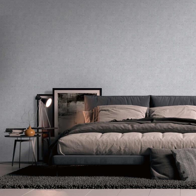 Papel pintado tejido-no tejido con textura en blanco lima con un fino dibujo de rombos - Diseño mural moderno 