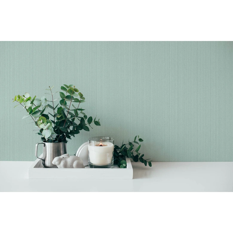 Livingwalls Unitapete Mata Hari Vliestapete einfarbig grün 
