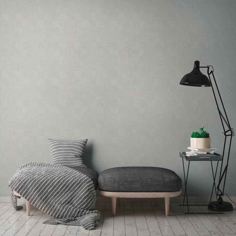 Livingwalls geometrische Tapete Titanium 3 Vliestapete weiß, grau 
