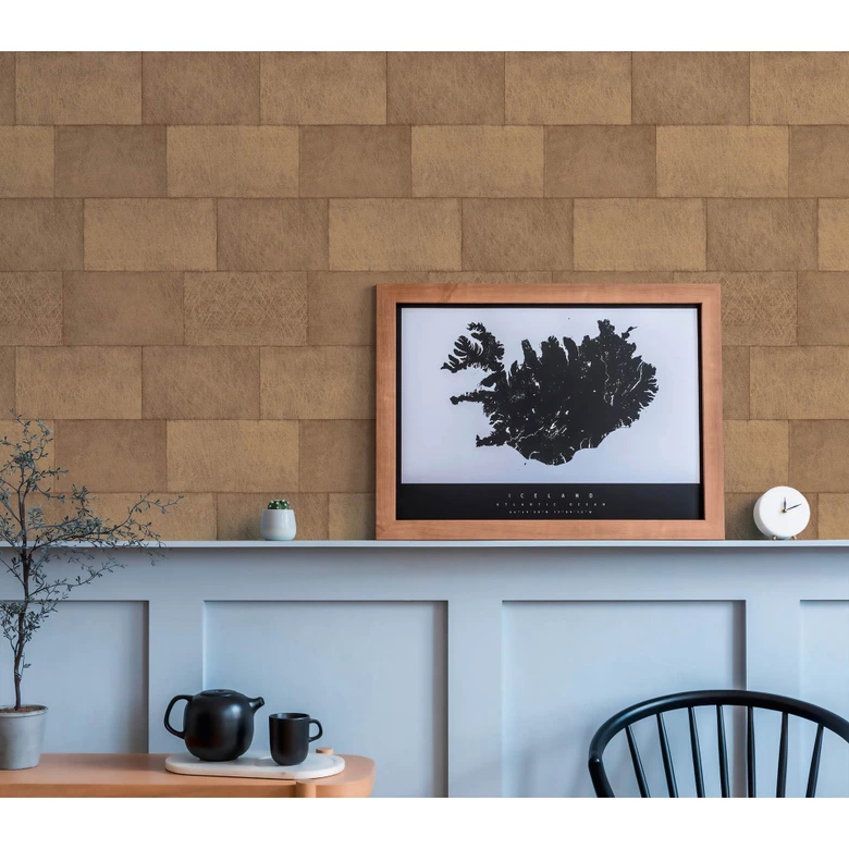 Livingwalls Tapete in Steinoptik Titanium 3 Vliestapete kupfer 