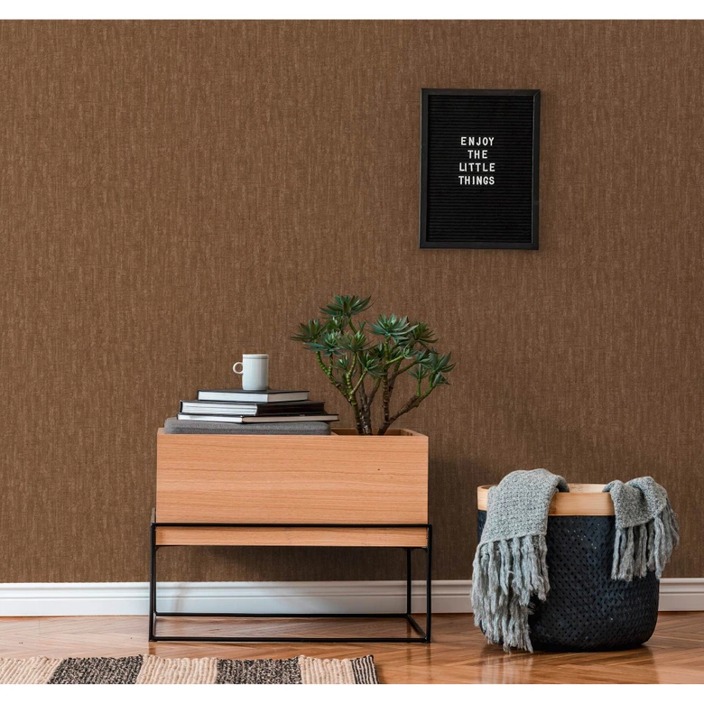 Livingwalls Unitapete Titanium 3 Vliestapete einfarbig braun 
