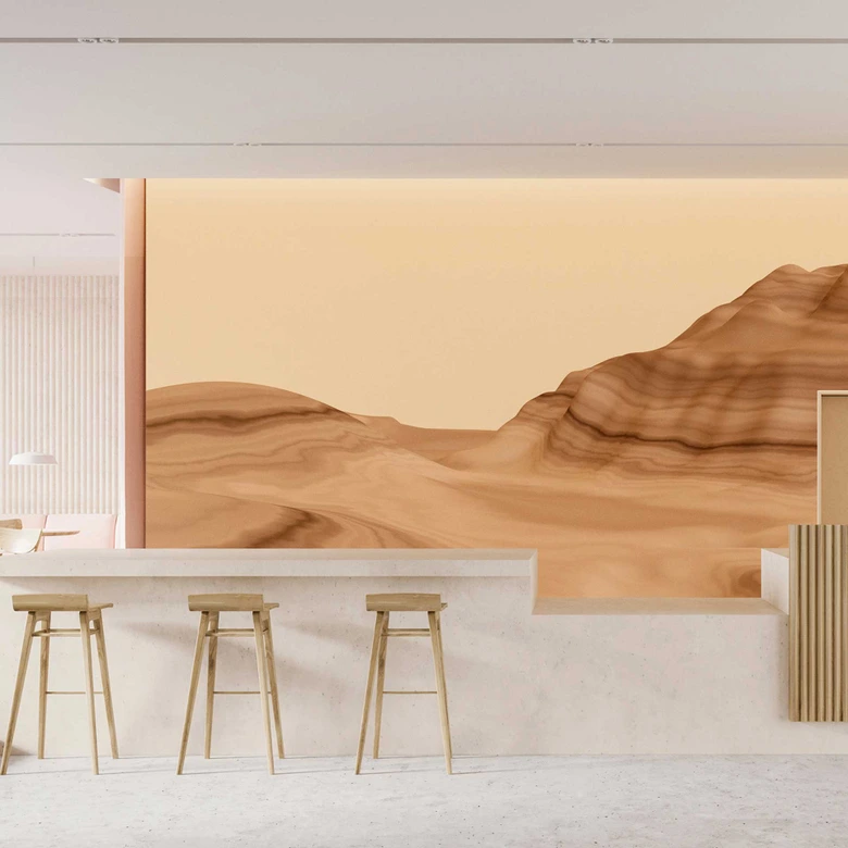 Woestijnlandschap fotobehang met duin effect - vliesbehang 