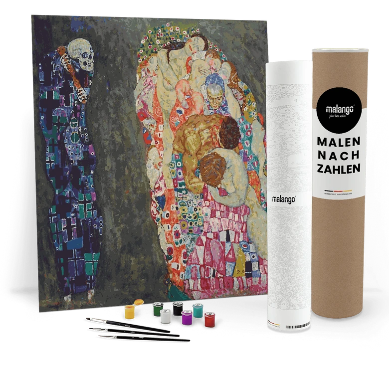 Malen nach Zahlen Leinwandbild - Klimt - Tod und Leben (1911)  